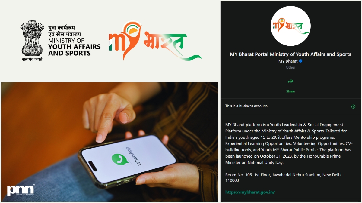 MY Bharat Joins WhatsApp Govt Moves to Bring Youth Services Right to Your Phone - PNN